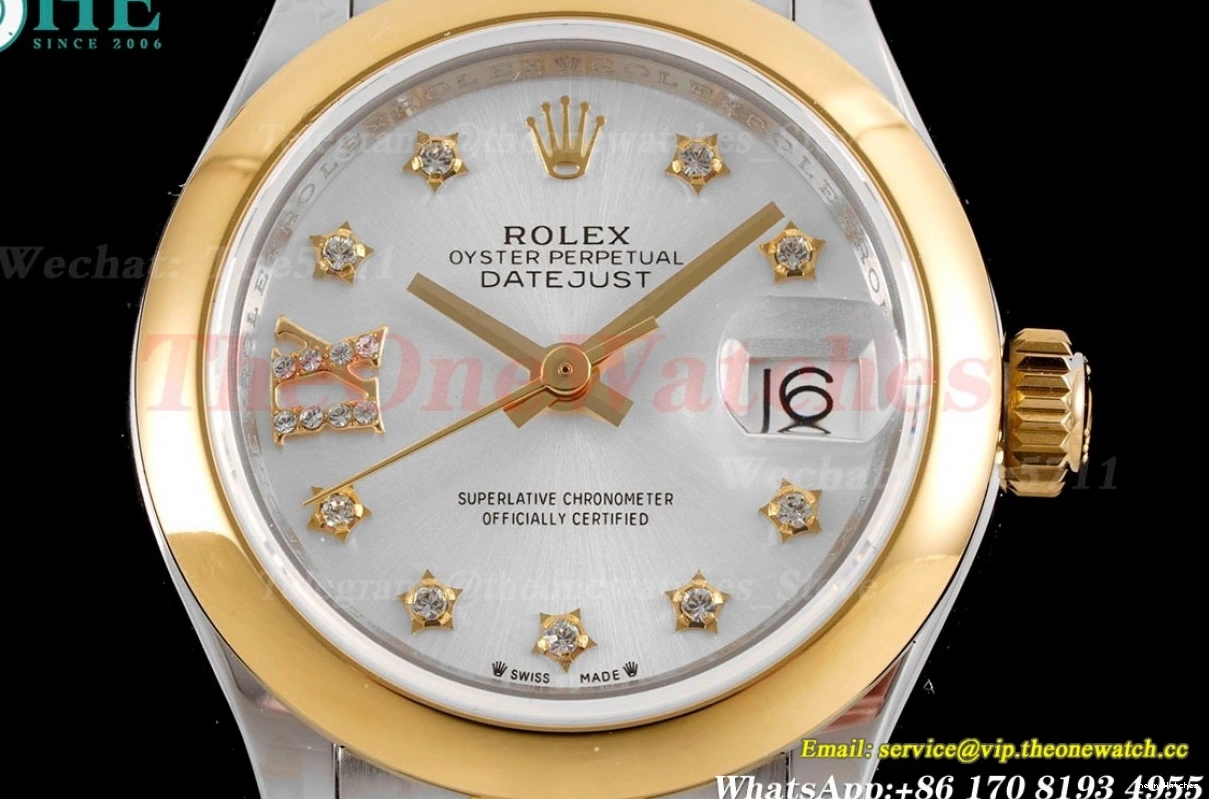 Silver Ladies Dial NH05 Datejust TWS SS 28mm YG 0212